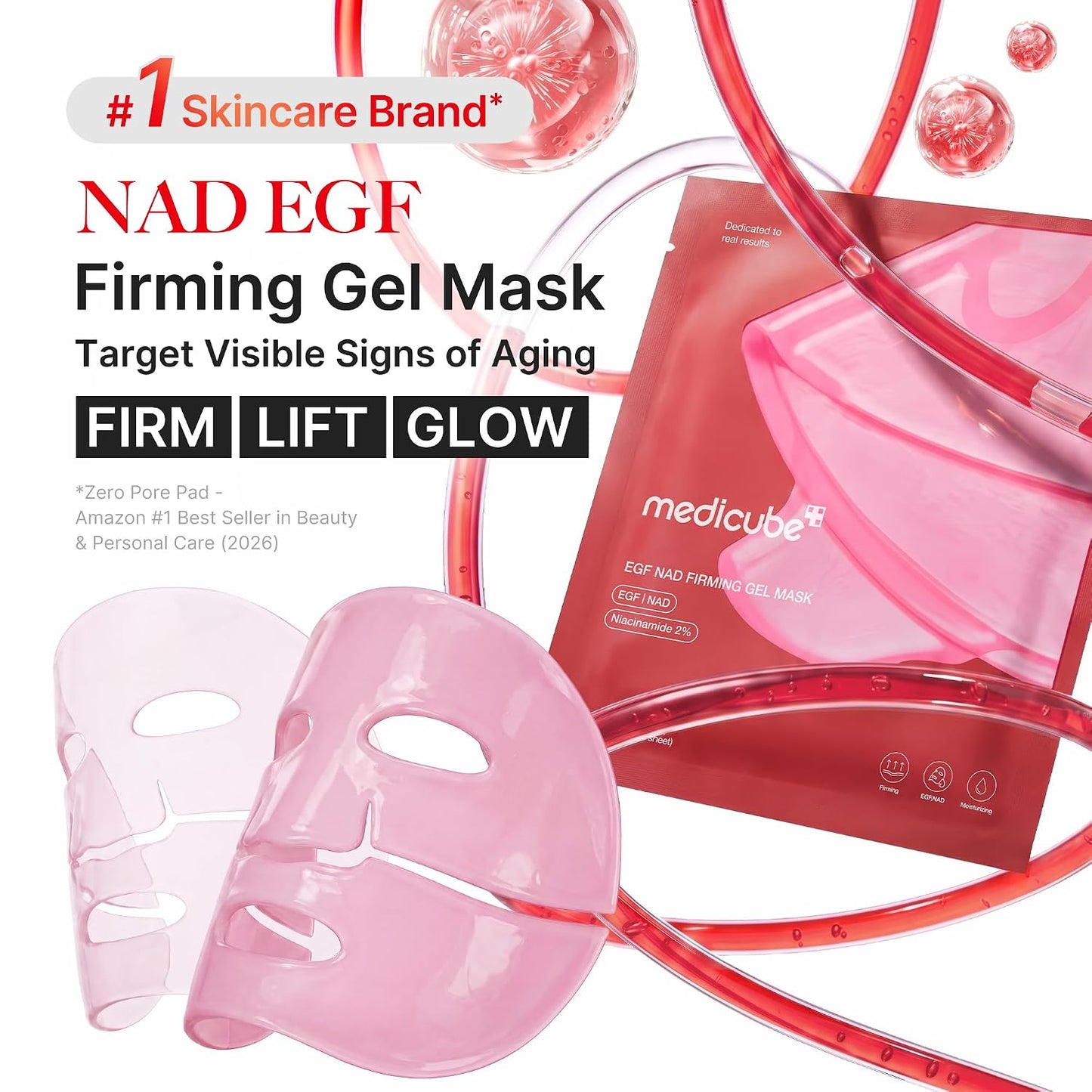 Jelly Gel Mask with Brightening Kojic Acid Turmeric | Overnight Face Mask for Glass Glow Skin | Elasticity, Hydrating, Firming and Radiance Boosting | Korean Skincare, 28g x 4ea
