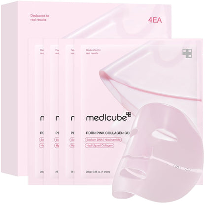 Jelly Gel Mask with Brightening Kojic Acid Turmeric | Overnight Face Mask for Glass Glow Skin | Elasticity, Hydrating, Firming and Radiance Boosting | Korean Skincare, 28g x 4ea