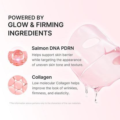 Jelly Gel Mask with Brightening Kojic Acid Turmeric | Overnight Face Mask for Glass Glow Skin | Elasticity, Hydrating, Firming and Radiance Boosting | Korean Skincare, 28g x 4ea