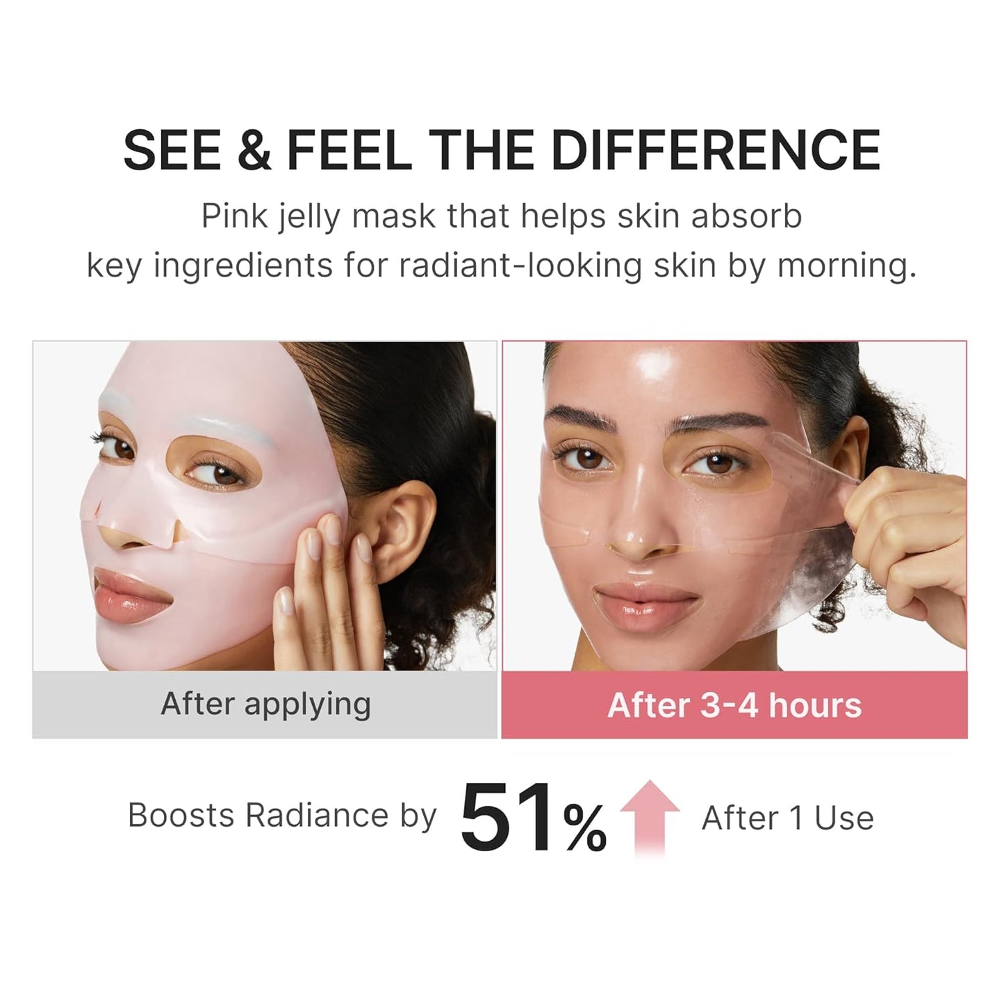 Jelly Gel Mask with Brightening Kojic Acid Turmeric | Overnight Face Mask for Glass Glow Skin | Elasticity, Hydrating, Firming and Radiance Boosting | Korean Skincare, 28g x 4ea