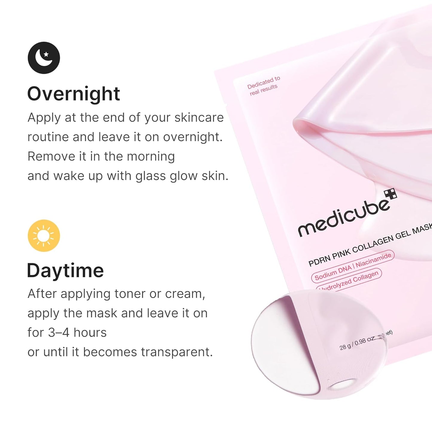 Jelly Gel Mask with Brightening Kojic Acid Turmeric | Overnight Face Mask for Glass Glow Skin | Elasticity, Hydrating, Firming and Radiance Boosting | Korean Skincare, 28g x 4ea
