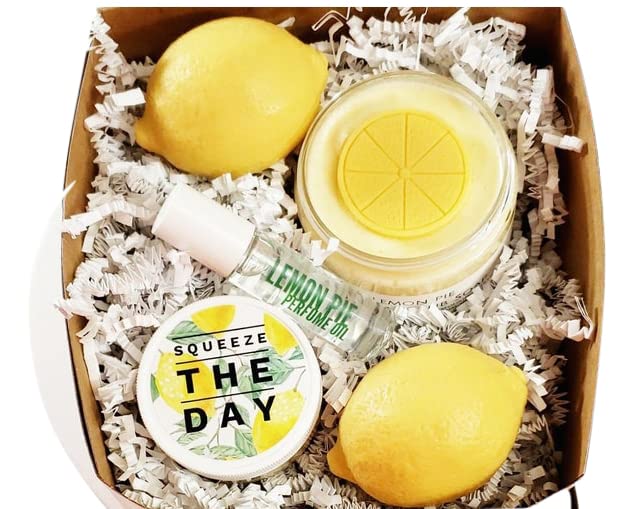 Lemon Bath and Body Gift for Women Spa Box Set