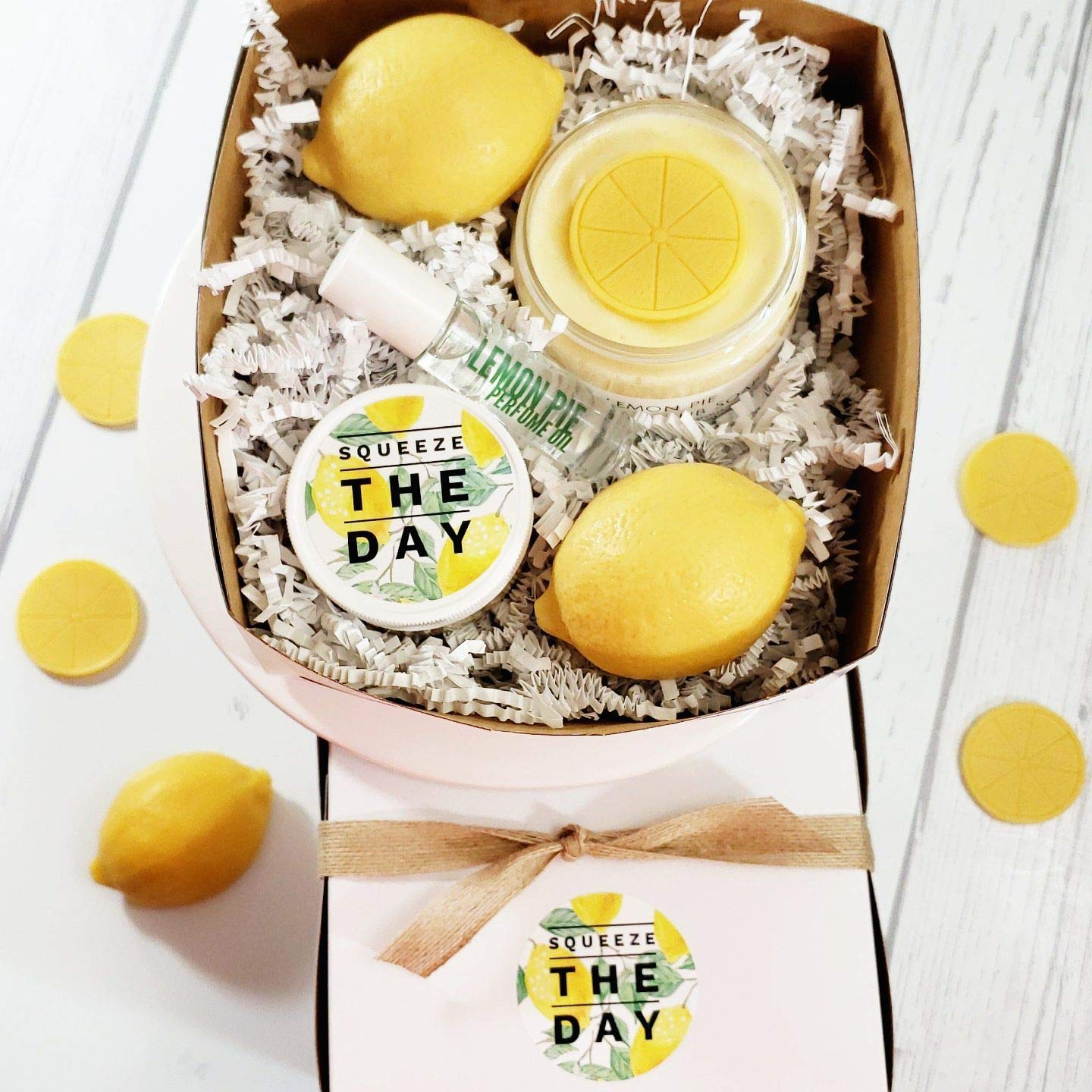 Lemon Bath and Body Gift for Women Spa Box Set