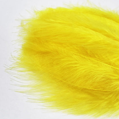 100pcs Yellow Feathers Fluffy Turkey Marabou Feathers 4-6 Inches for Crafts Dream Catcher Fringe Trim Colored Feathers Fly Tying Material