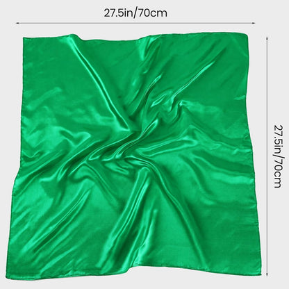 Women Square Scarf 27.5" Emulation Silk Head Bandanas Neckerchief | Neck Scarf, Solid Color Satin scarves,fashion Handbag Hair Ribbons, neck carré, 50s Retro Headwear,Light Weight Soft