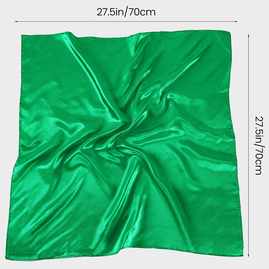 Women Square Scarf 27.5" Emulation Silk Head Bandanas Neckerchief | Neck Scarf, Solid Color Satin scarves,fashion Handbag Hair Ribbons, neck carré, 50s Retro Headwear,Light Weight Soft