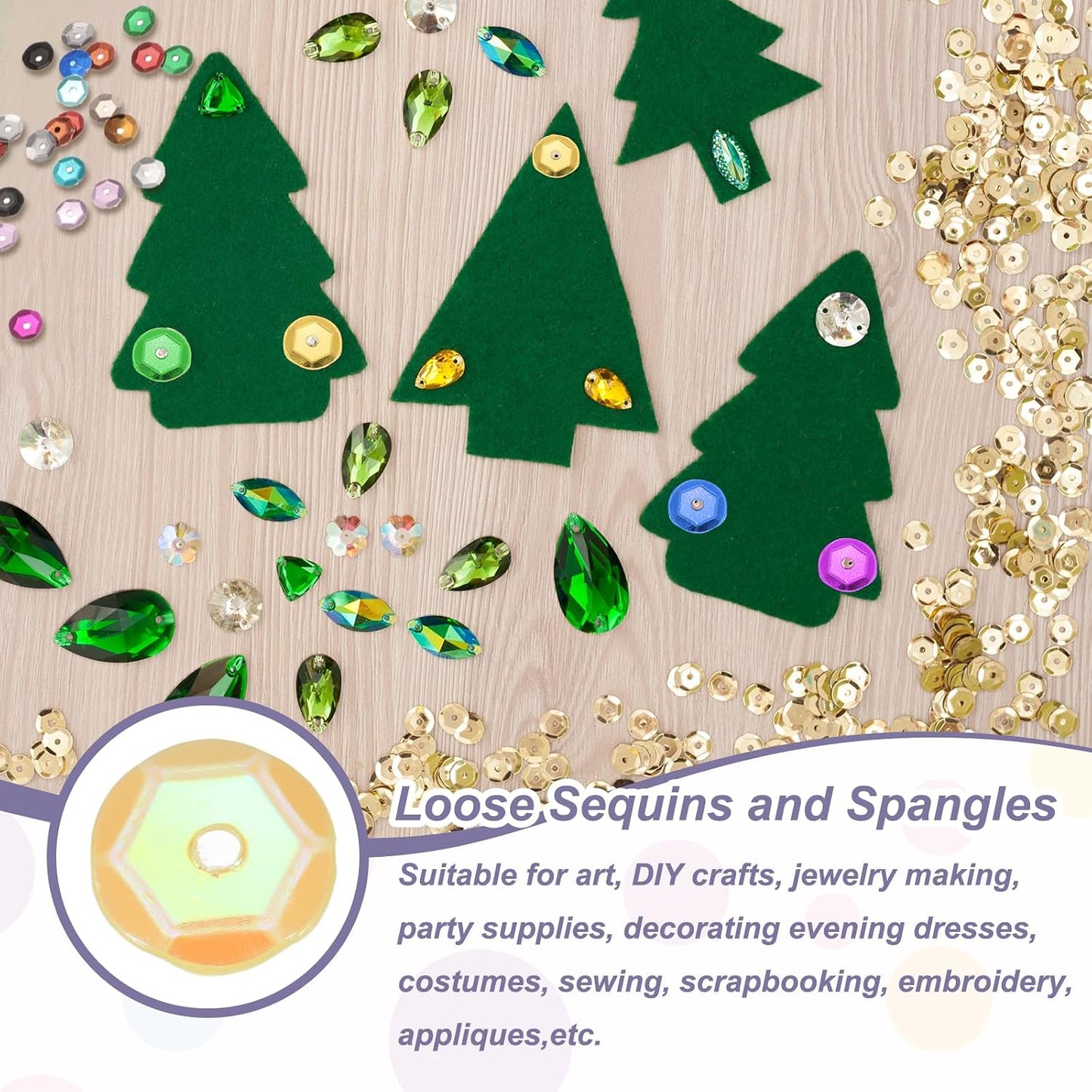 Loose Sequins 2000 Pcs 5MM Silver Backed Cup Embroidery Sequins Spangles for Jewelry Making Crafts Sewing, AB Yellow