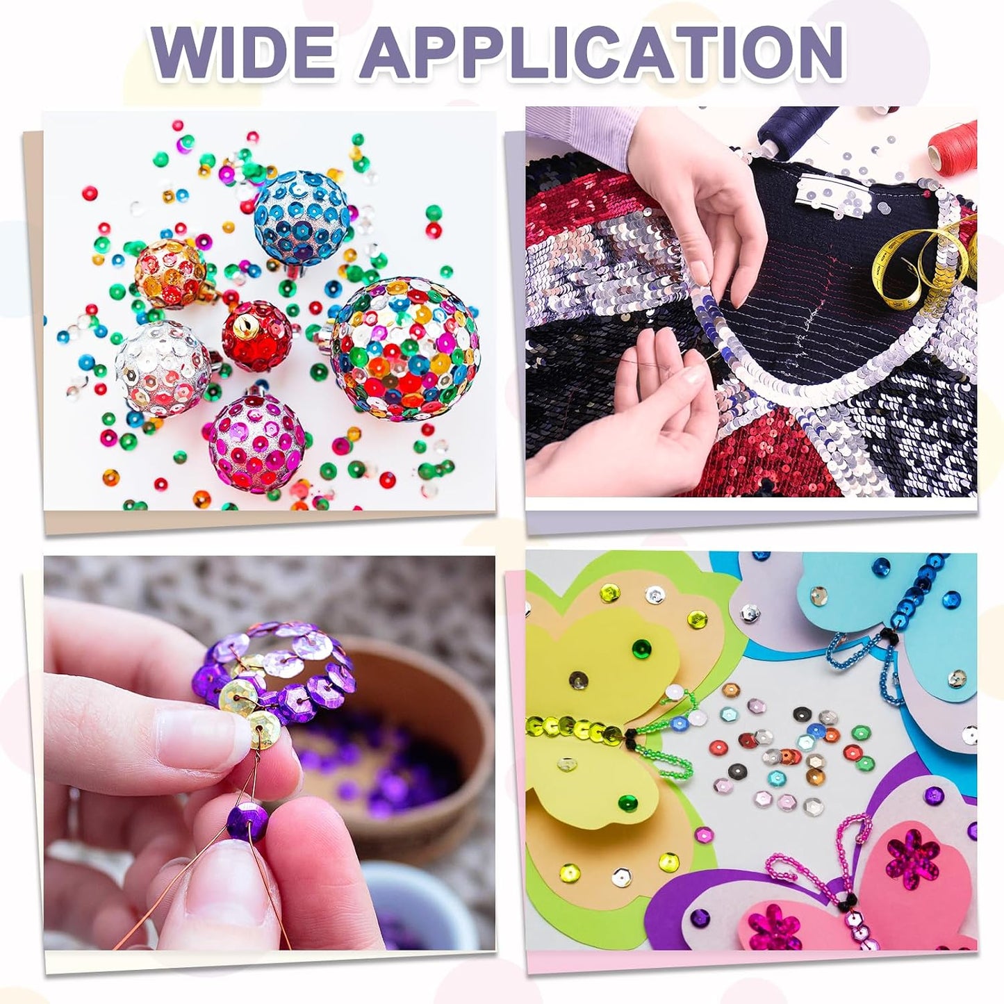 Loose Sequins 2000 Pcs 5MM Silver Backed Cup Embroidery Sequins Spangles for Jewelry Making Crafts Sewing, AB Yellow