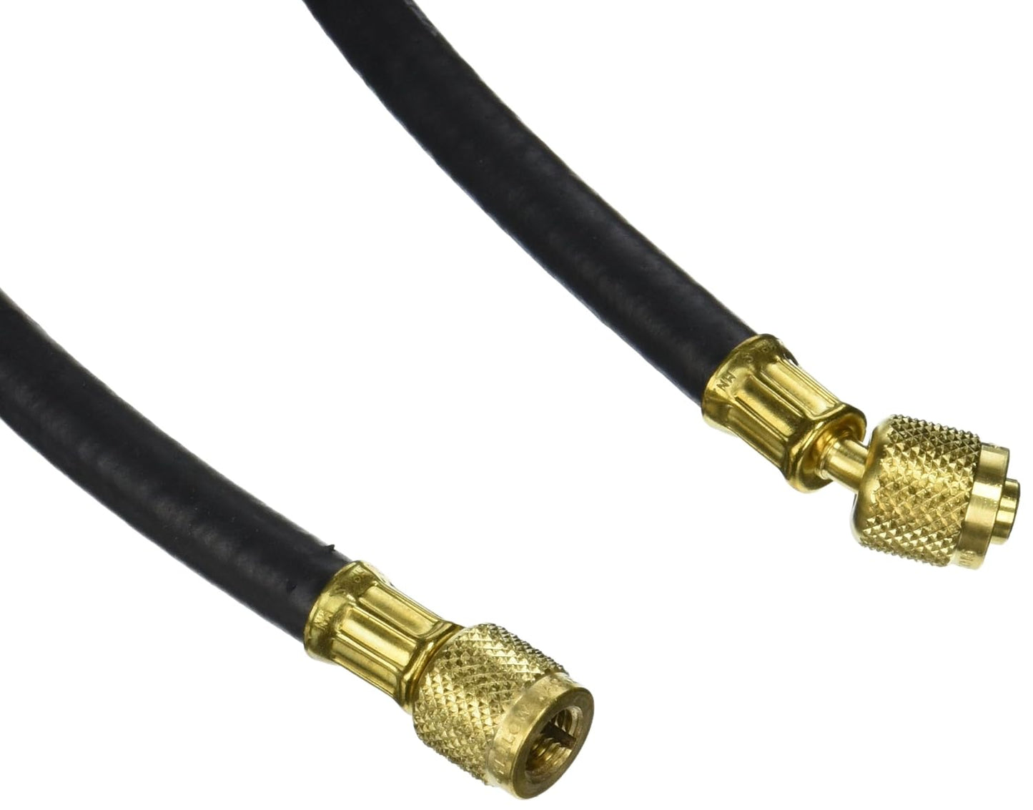 15072 Plus II 1/4" Heavy Duty HCA Straight x Angle Charging Hose, 72", Black