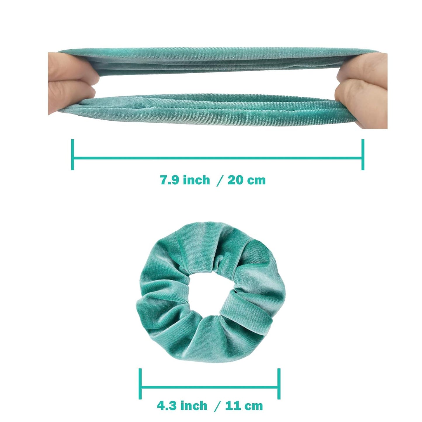 Yellow Scrunchies, Premium Velvet Soft Hair Scrunchy, Solid Colors Thick Elastic Bands, Hair Accessories for Women and Girls, 12 Pack