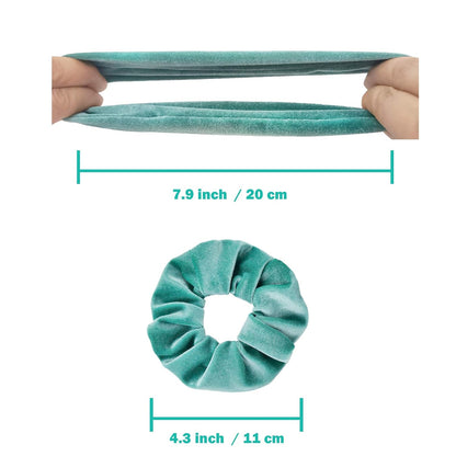 Yellow Scrunchies, Premium Velvet Soft Hair Scrunchy, Solid Colors Thick Elastic Bands, Hair Accessories for Women and Girls, 12 Pack