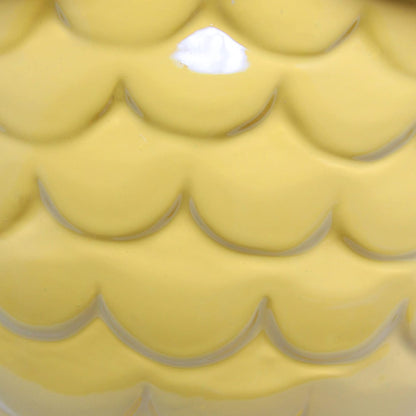LT1136-DLN 12.8" Contemporary Ceramic Owl Bedside Table Desk Lamp w Matching Fabric Shade for Decor, Bedroom, Nightstand, Living Room, Entryway, Kids' Room, Nursery, Dandelion Yellow