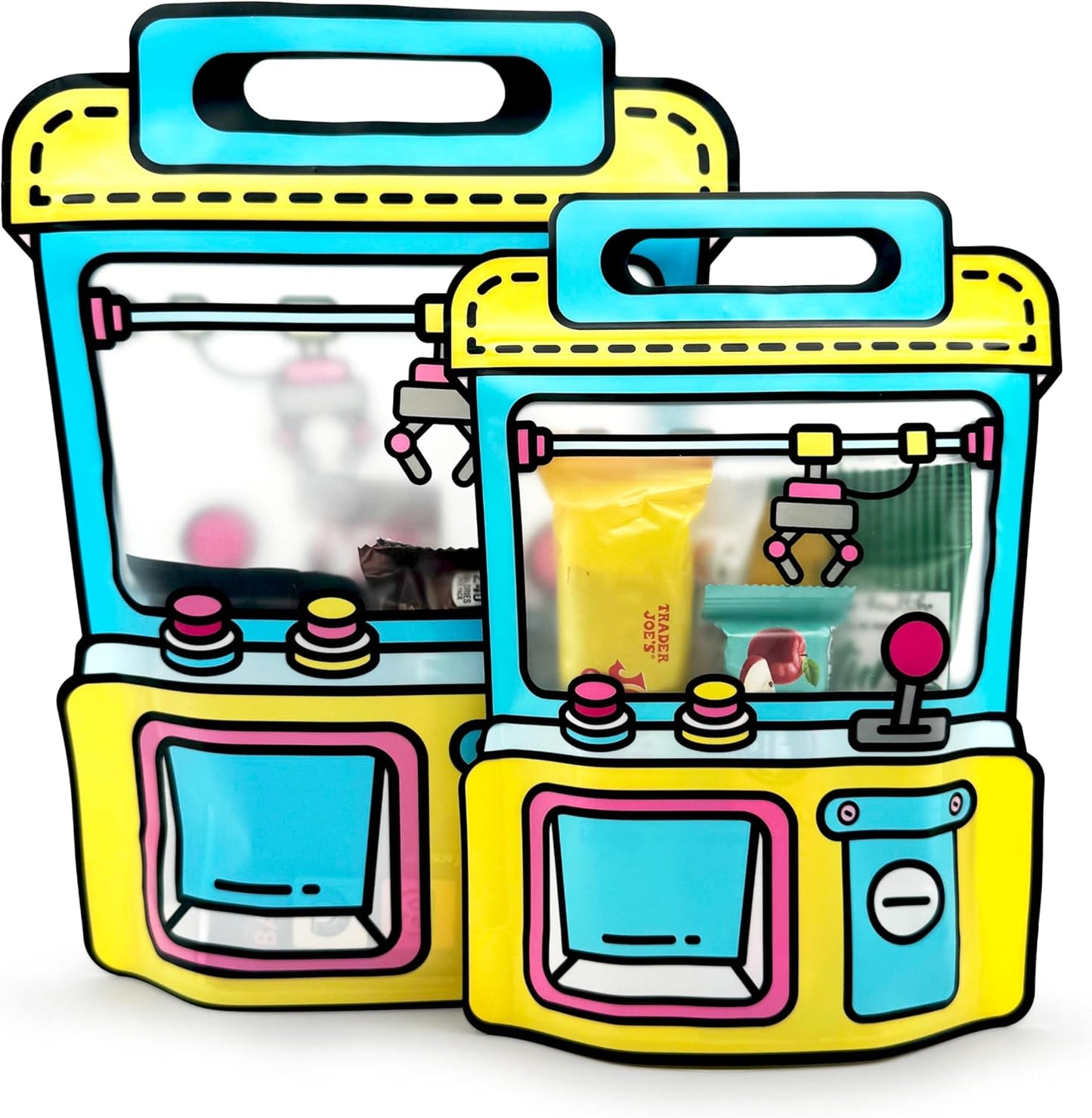 20 Pack Goodie Bags for Kids Birthday Party Supplies - Bulk Gift Bag for Favors, Food, and Candy with Resealable Ziplock Seal (Yellow/Large)