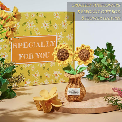 Birthday Gifts for Women, Christmas Self Care Get Well Gifts Baskets for Women, Sending Sunshine Sunflower Care Package, Thinking of You Thank You Inspirational Gift for Friend, Mom, Sister, Wife