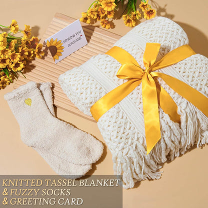 Birthday Gifts for Women, Christmas Self Care Get Well Gifts Baskets for Women, Sending Sunshine Sunflower Care Package, Thinking of You Thank You Inspirational Gift for Friend, Mom, Sister, Wife