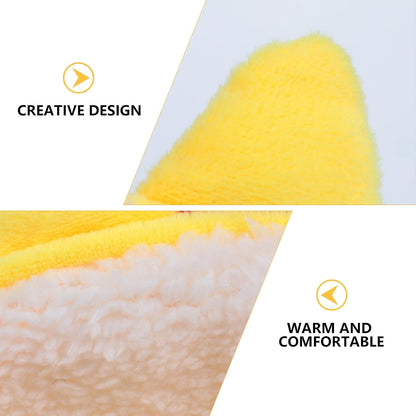 Hamster Plush Nest Bed Small Yellow Chicken Warm Thickened Pet Rest House Soft Fleece Sleeping Bed for Small Animals