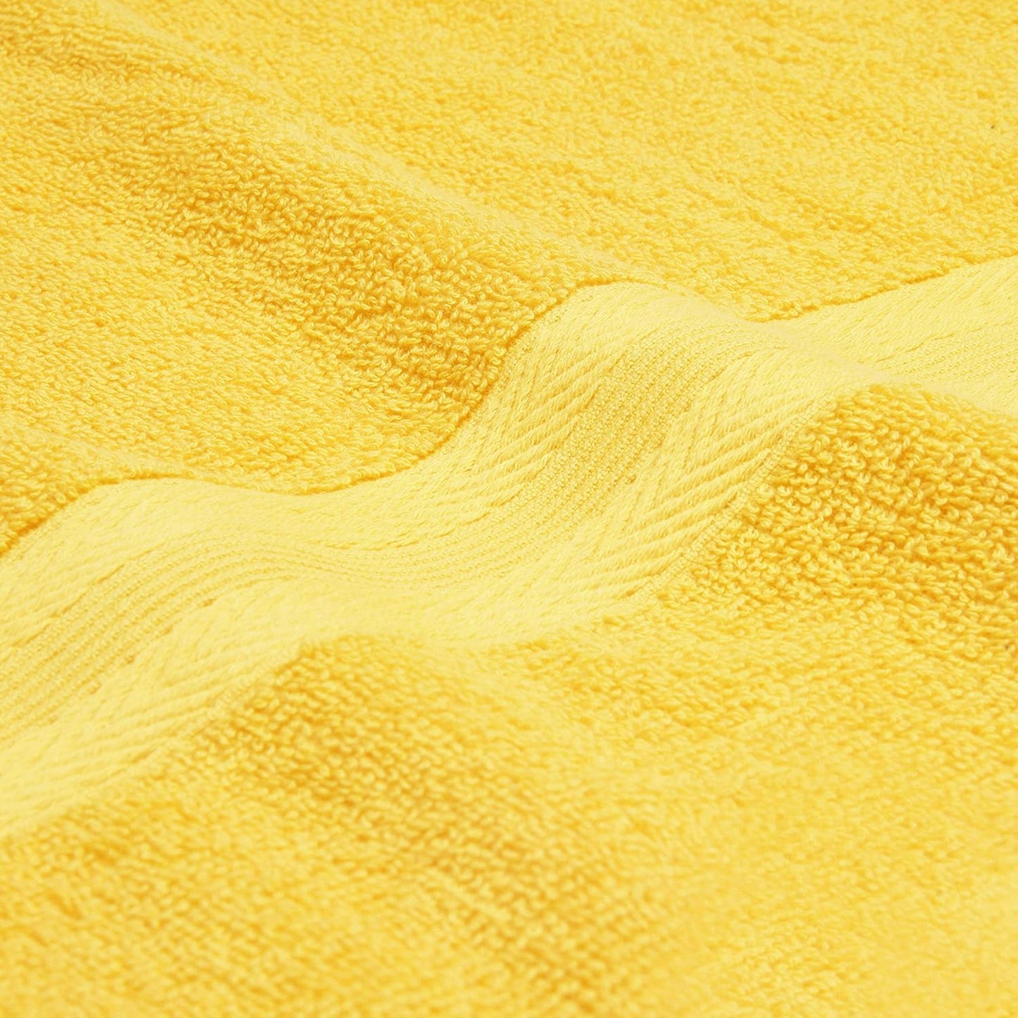 8 Piece Towel Set 100% Ring Spun Cotton, 2 Bath Towels 27X54, 2 Hand Towels 16X28 and 4 Washcloths 13X13 - Ultra Soft Highly Absorbent Machine Washable Hotel Spa Quality - Lime Yellow