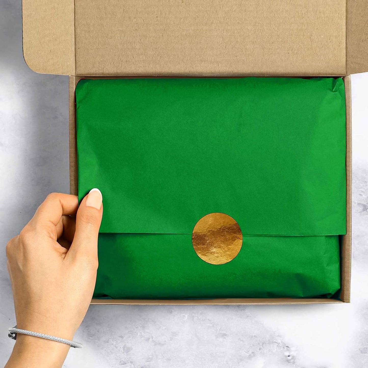 Gift Wrapping Tissue Paper - Green Tissue Paper for DIY Crafts,Pack Bags - 19.5 x 26 inches -25 Sheets