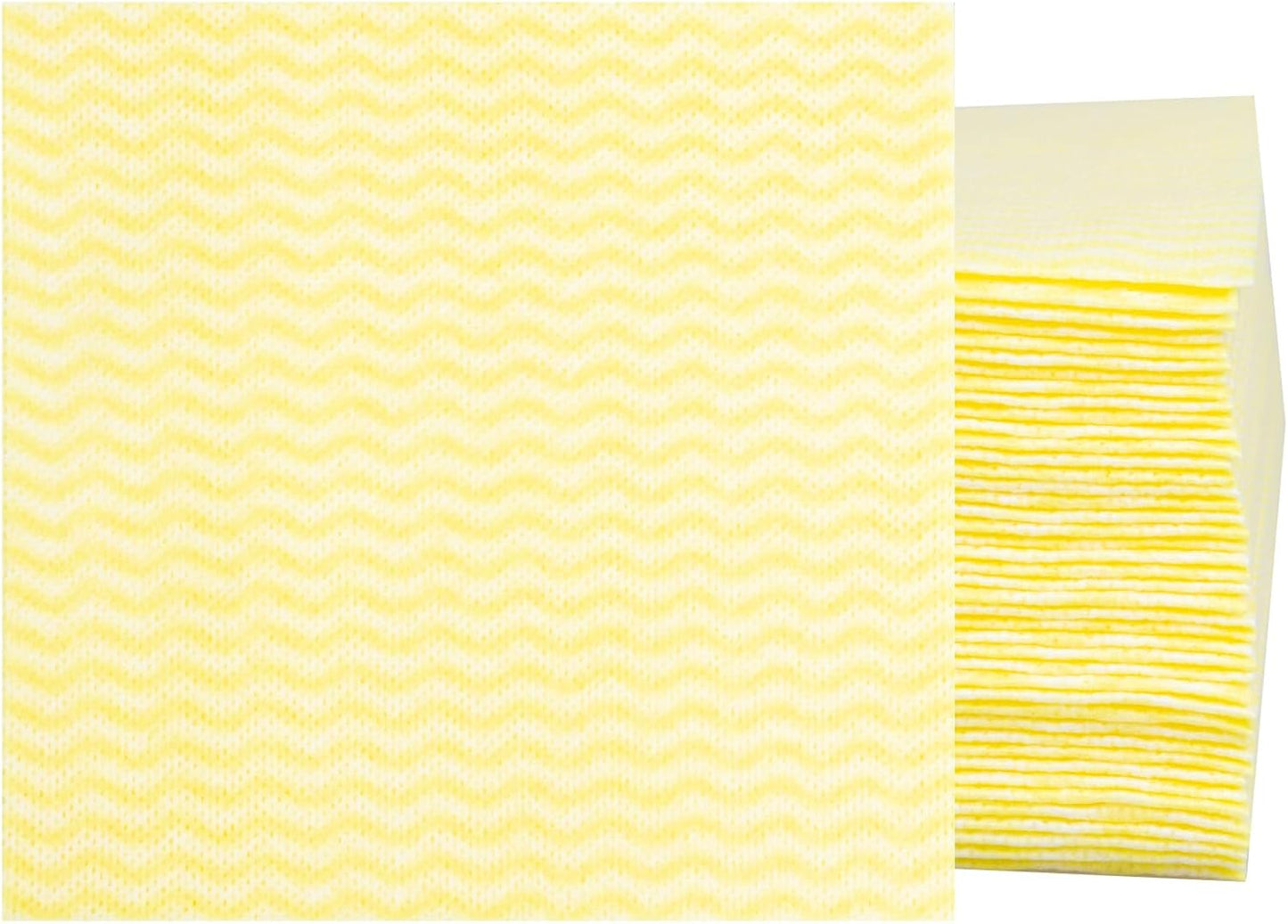 Disposable Dish Cloths for Kitchen, 50 Pack Yellow Cleaning Towels 12"x12" | Heavy Duty Reusable Disposable Kitchen Cleaning Cloths for Kitchen, Bathroom