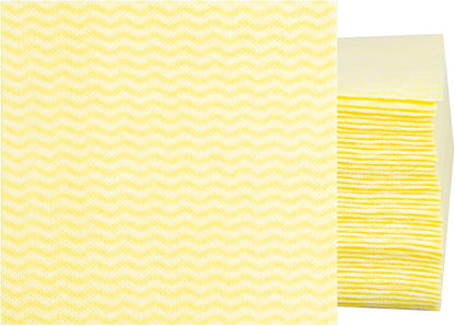 Disposable Dish Cloths for Kitchen, 50 Pack Yellow Cleaning Towels 12"x12" | Heavy Duty Reusable Disposable Kitchen Cleaning Cloths for Kitchen, Bathroom