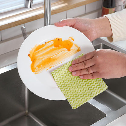 Disposable Dish Cloths for Kitchen, 50 Pack Yellow Cleaning Towels 12"x12" | Heavy Duty Reusable Disposable Kitchen Cleaning Cloths for Kitchen, Bathroom