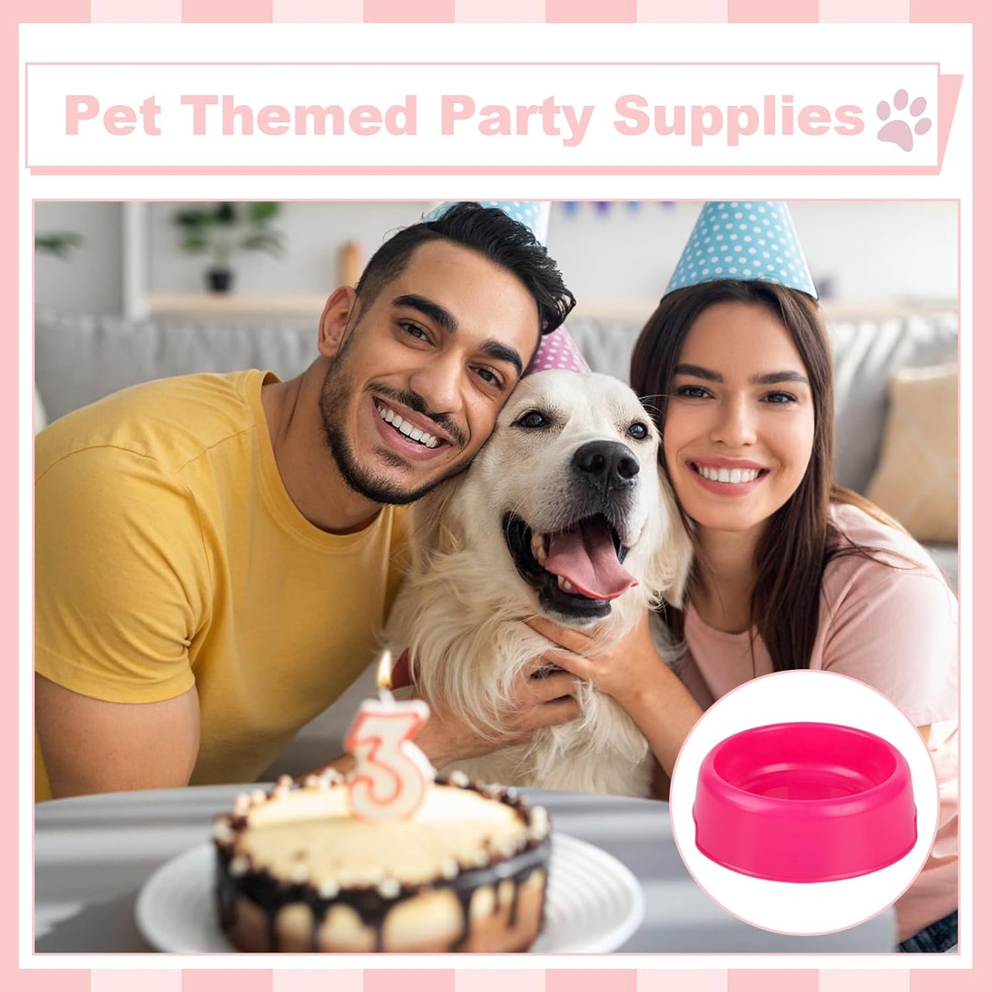 18 Pcs Reusable Plastic Pet Bowls, 6 Colors Dog and Cat Feeding Dishes | Candy Color Bowls For Food And Water, Pet Feeding, Puppy Parties, Party Favors And Everyday Use