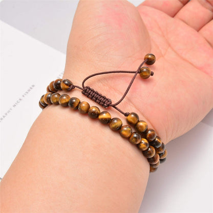 100pcs Original Natural Stone Beads Gemstone Round Loose Beads 6mm 8mm 10mm (Yellow Tiger's Eye, 6mm 100Beads)