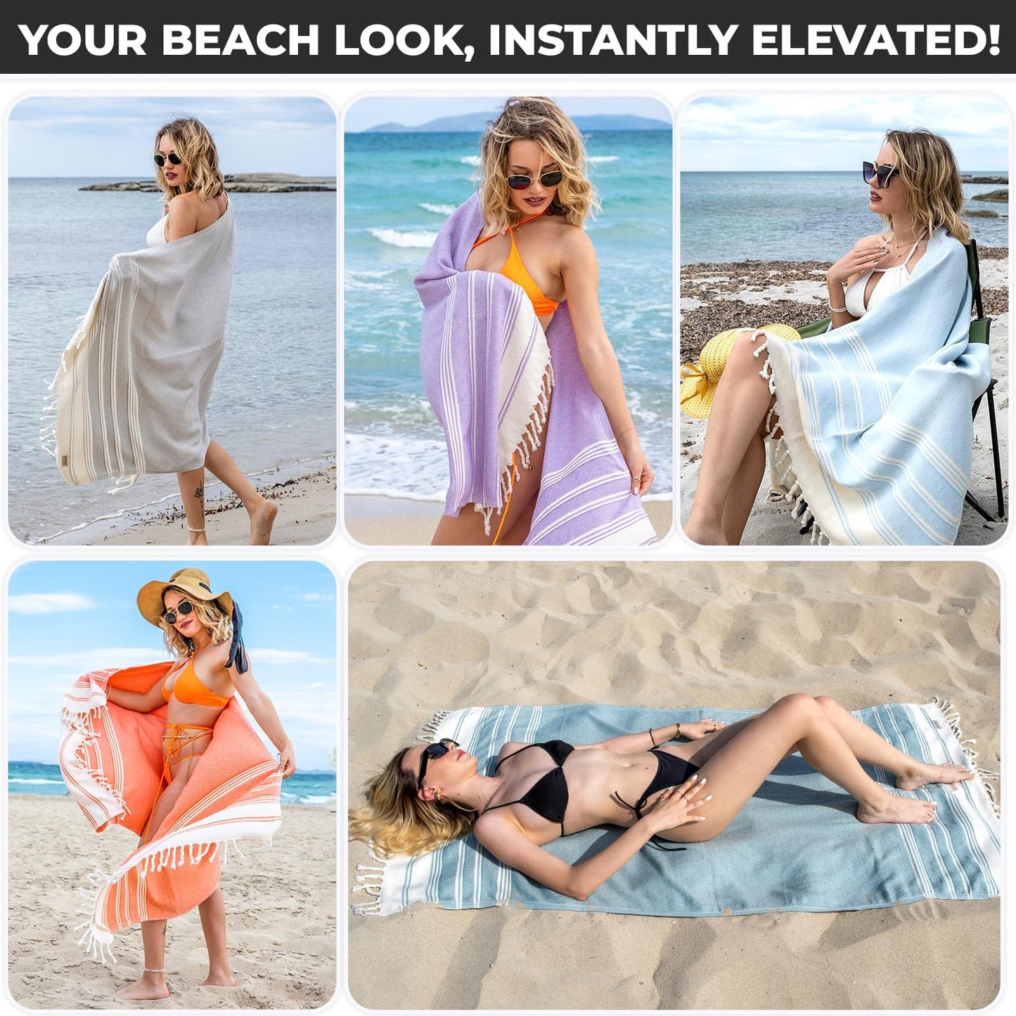 Organic Diamond Turkish Bath & Beach Towel | 100% Oeko-TEX Certified Turkish Cotton, Ultra-Soft, Quick-Dry, Lightweight, Oversized Luxury Peshtemal Towel, Prewashed, 71" x36, Butter Yellow