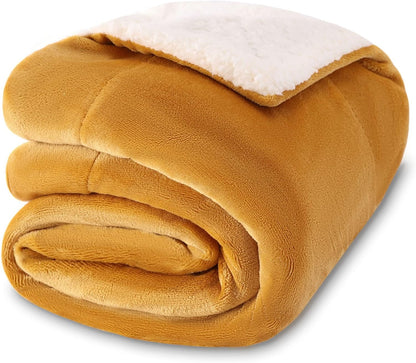 Baby Sherpa Blanket,Warm Toddler Throw Blanket,Soft Newborn Fleece Blanket for Winter(Ginger Yellow,30x40 inches)