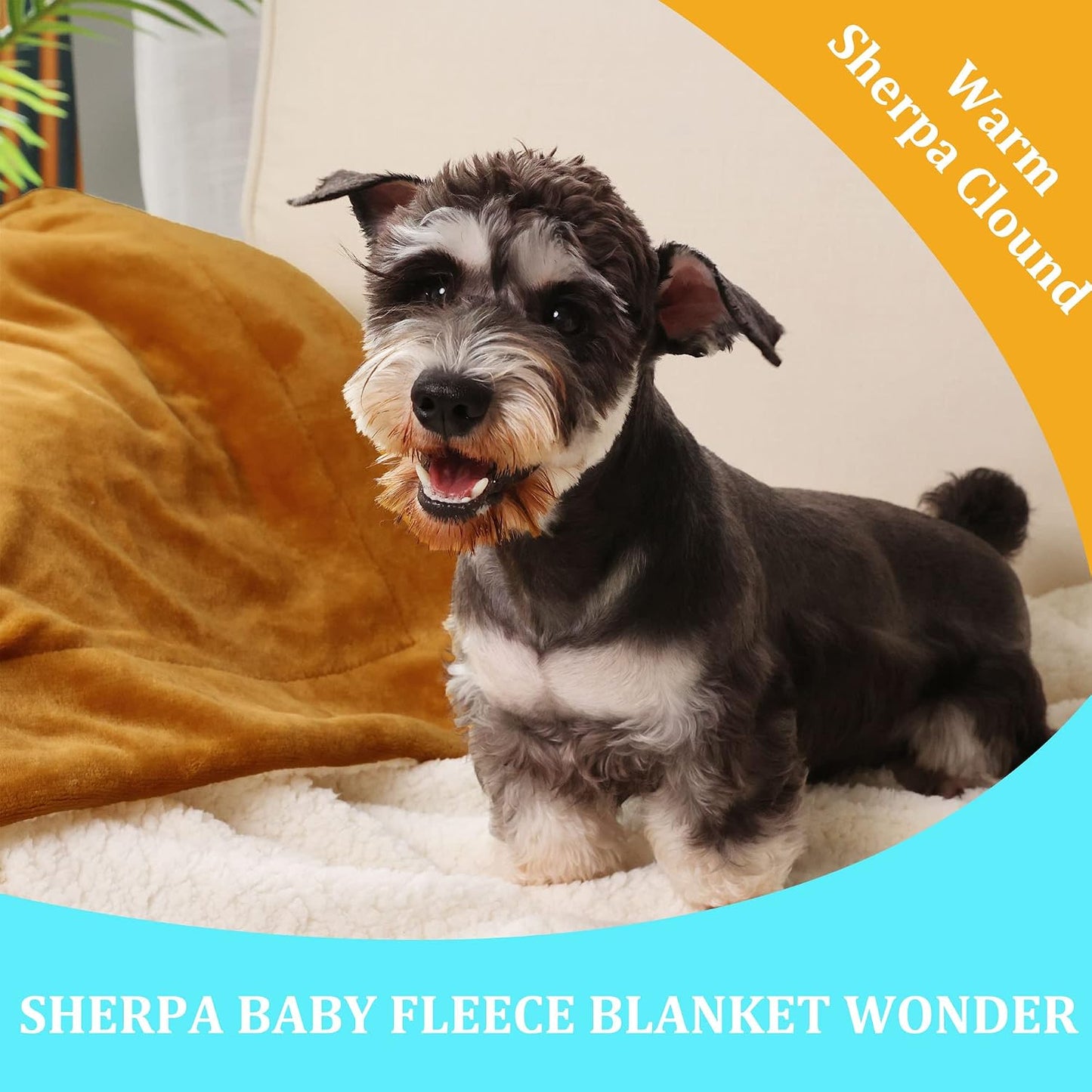 Baby Sherpa Blanket,Warm Toddler Throw Blanket,Soft Newborn Fleece Blanket for Winter(Ginger Yellow,30x40 inches)