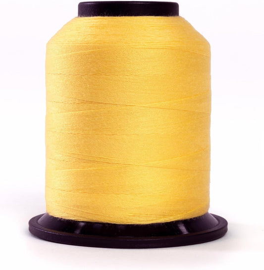 Thread Solid Colors | 100% Polyester, 3ply, 50wt | 100% Polyester Thread for Quilting and Sewing (Yellow Sunbeam, 1,100 Yards)