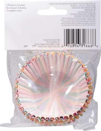 Color Wheel Standard Cupcake Liners, 75-Count