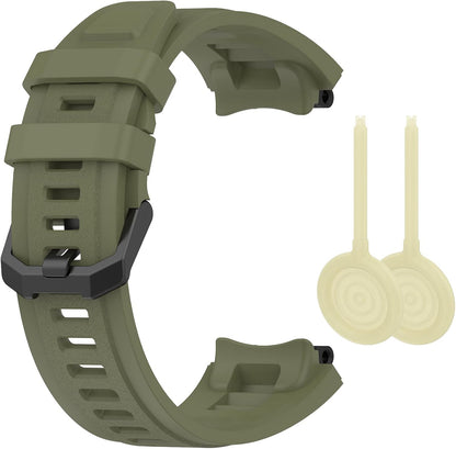 Band with Case for Amazfit T-Rex 2 Watch, Hard PC Protective Bumper Cover Replacement Silicone Watch Strap for Amazfit T Rex 2 Smartwatch Accessory
