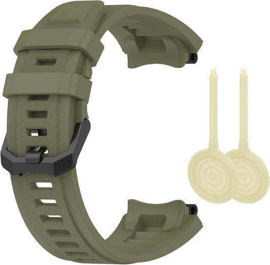 Band with Case for Amazfit T-Rex 2 Watch, Hard PC Protective Bumper Cover Replacement Silicone Watch Strap for Amazfit T Rex 2 Smartwatch Accessory