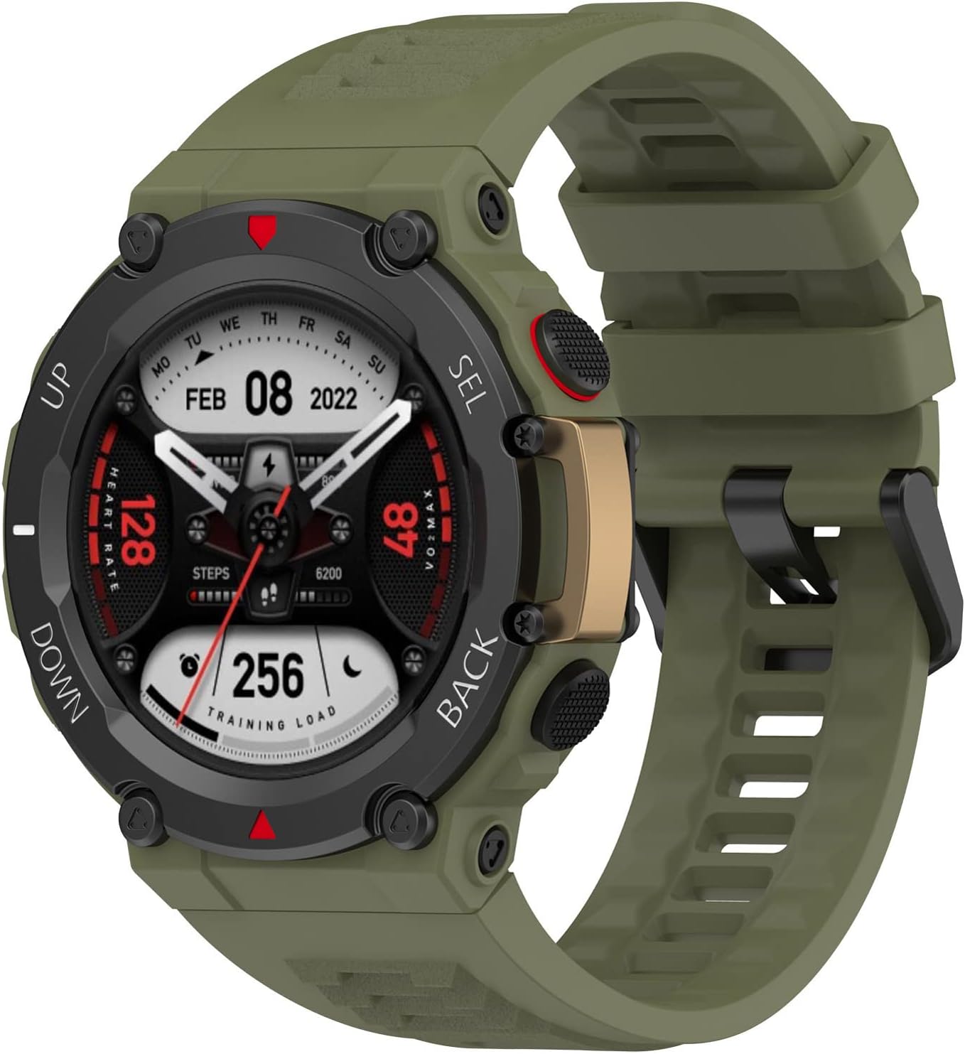 Band with Case for Amazfit T-Rex 2 Watch, Hard PC Protective Bumper Cover Replacement Silicone Watch Strap for Amazfit T Rex 2 Smartwatch Accessory