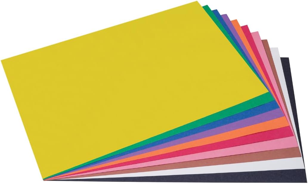 (Formerly SunWorks) Construction Paper, Yellow, 12" x 18", 50 Sheets