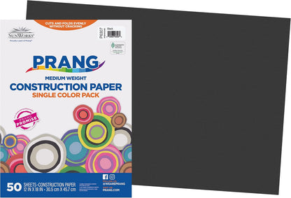 (Formerly SunWorks) Construction Paper, Yellow, 12" x 18", 50 Sheets