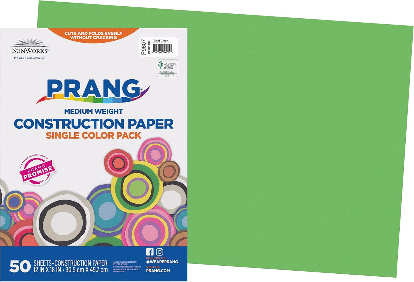 (Formerly SunWorks) Construction Paper, Yellow, 12" x 18", 50 Sheets