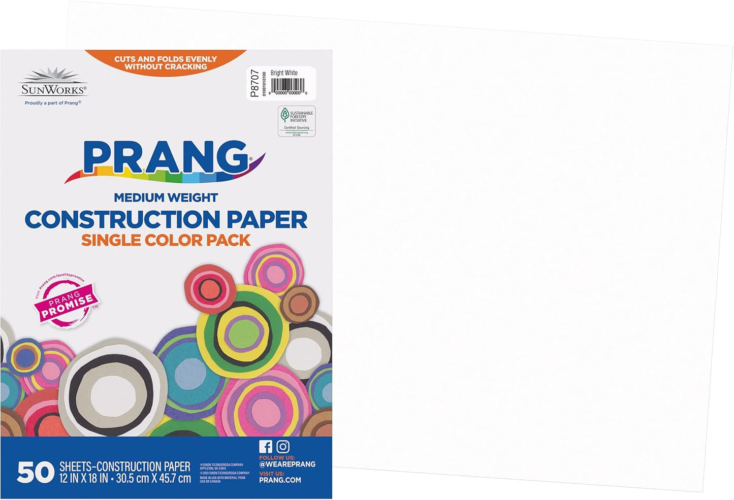 (Formerly SunWorks) Construction Paper, Yellow, 12" x 18", 50 Sheets