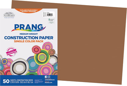 (Formerly SunWorks) Construction Paper, Yellow, 12" x 18", 50 Sheets