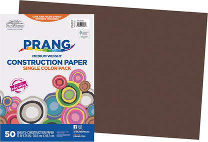 (Formerly SunWorks) Construction Paper, Yellow, 12" x 18", 50 Sheets