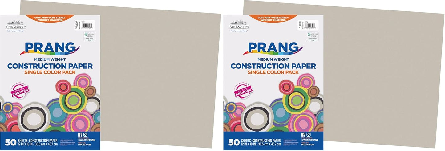 (Formerly SunWorks) Construction Paper, Yellow, 12" x 18", 50 Sheets