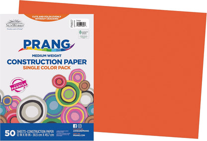 (Formerly SunWorks) Construction Paper, Yellow, 12" x 18", 50 Sheets