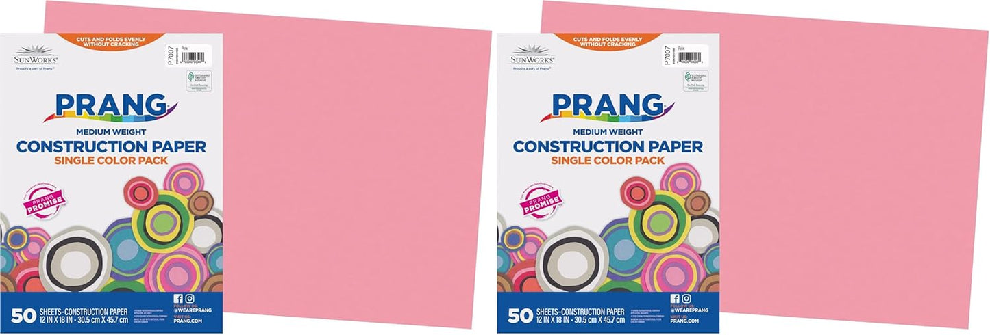 (Formerly SunWorks) Construction Paper, Yellow, 12" x 18", 50 Sheets