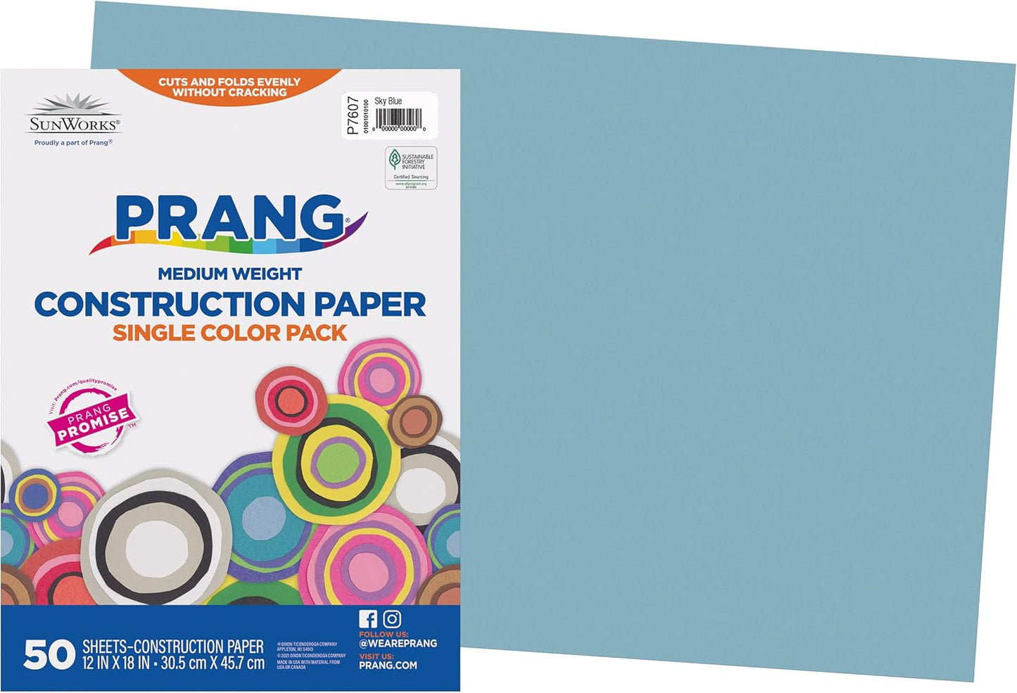(Formerly SunWorks) Construction Paper, Yellow, 12" x 18", 50 Sheets