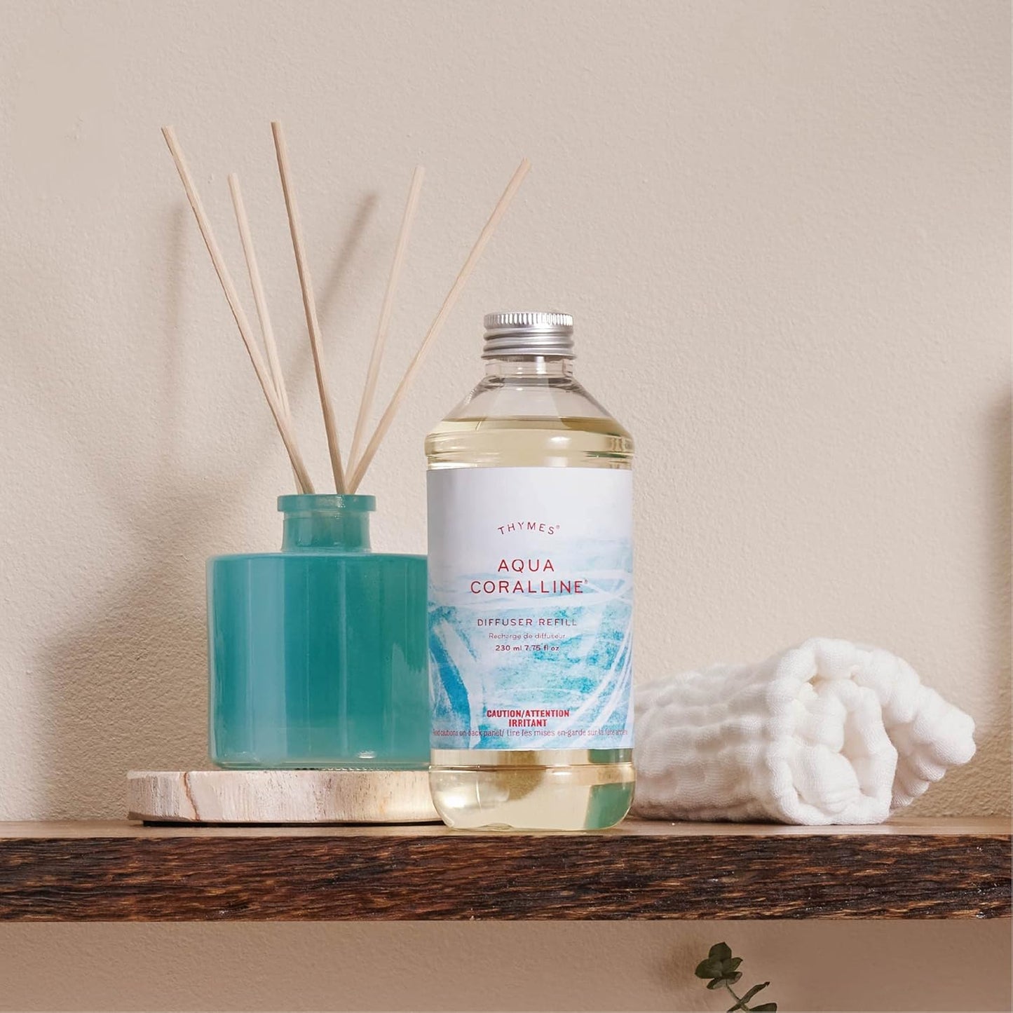 Reed Diffuser Oil Refill – Fragrance Oil for Diffuser Refill – Flameless Home Fragrance – Home Luxury Scents with Notes of Lemon Verbena, Lily of the Valley & Bergamot (Lemon Leaf, 7.75 fl oz)