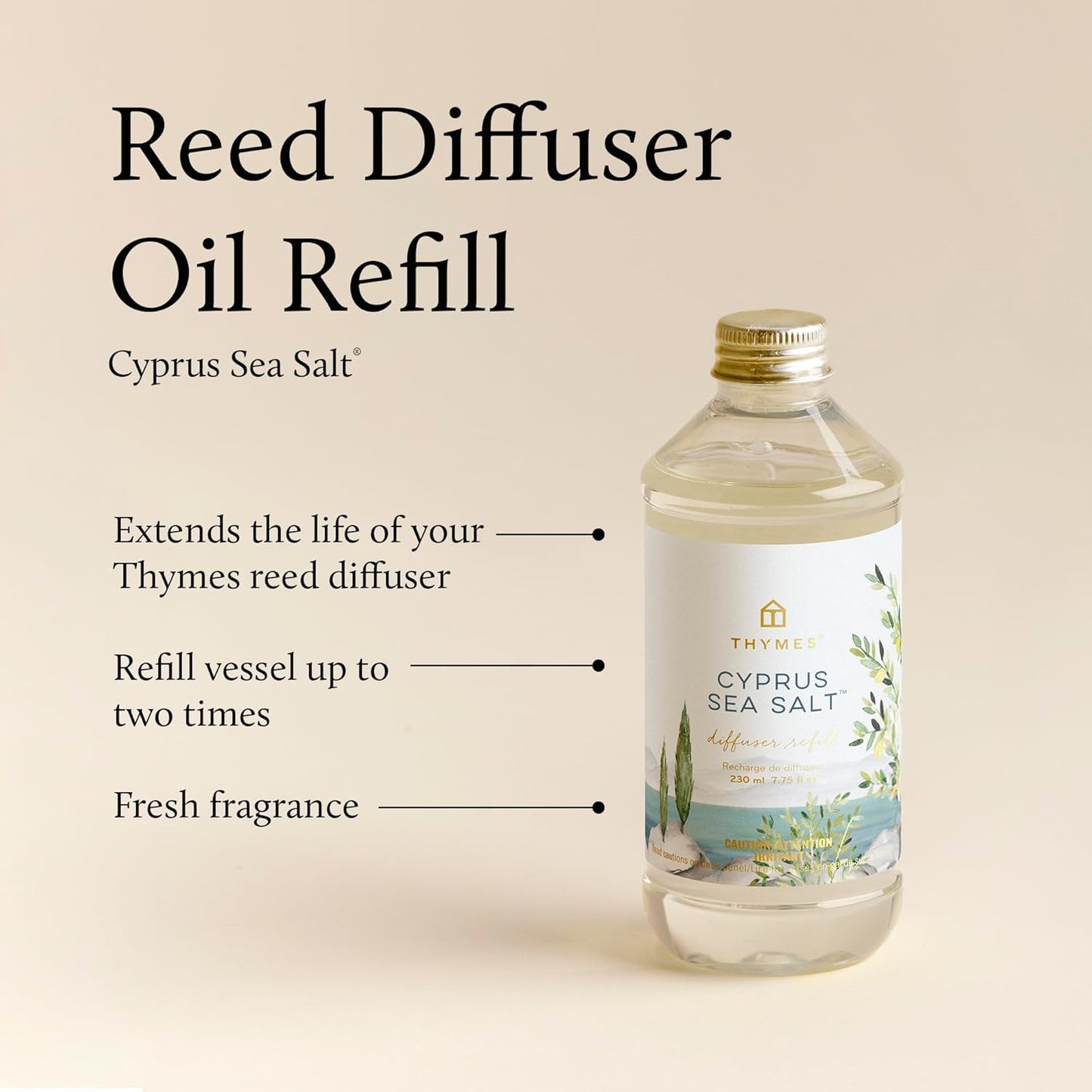 Reed Diffuser Oil Refill – Fragrance Oil for Diffuser Refill – Flameless Home Fragrance – Home Luxury Scents with Notes of Lemon Verbena, Lily of the Valley & Bergamot (Lemon Leaf, 7.75 fl oz)