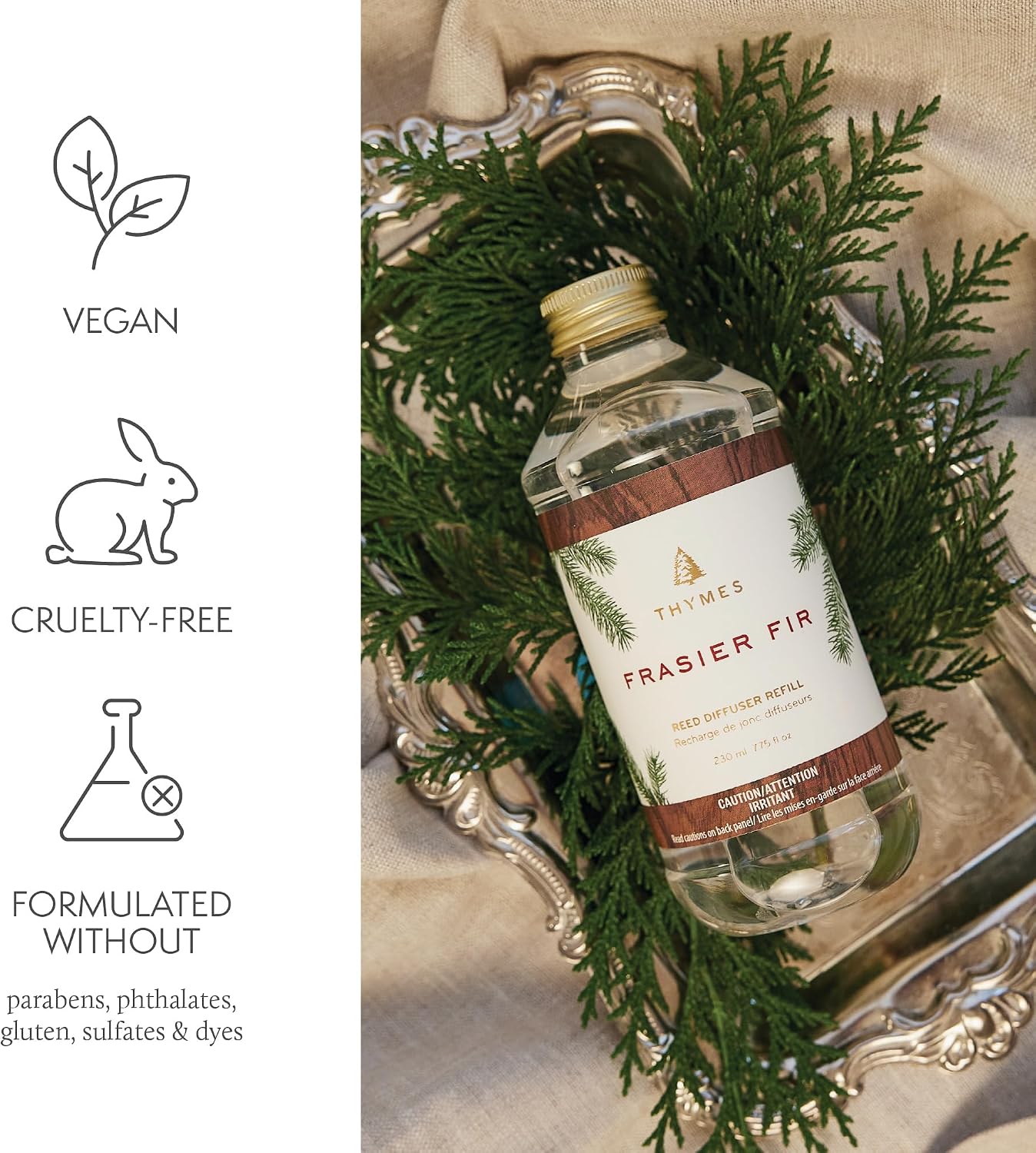 Reed Diffuser Oil Refill – Fragrance Oil for Diffuser Refill – Flameless Home Fragrance – Home Luxury Scents with Notes of Lemon Verbena, Lily of the Valley & Bergamot (Lemon Leaf, 7.75 fl oz)