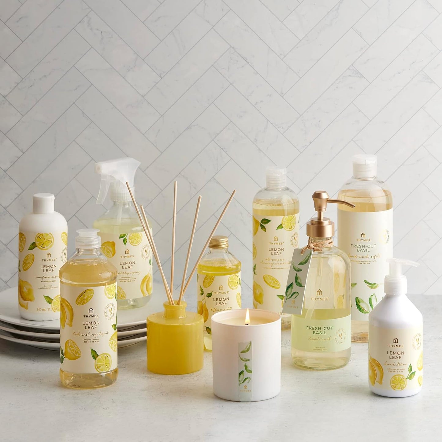 Reed Diffuser Oil Refill – Fragrance Oil for Diffuser Refill – Flameless Home Fragrance – Home Luxury Scents with Notes of Lemon Verbena, Lily of the Valley & Bergamot (Lemon Leaf, 7.75 fl oz)