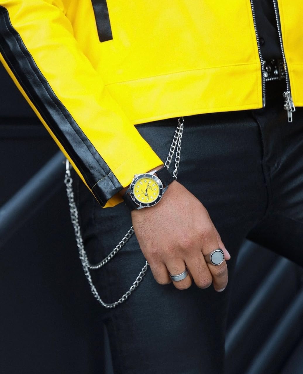 Men's Sport Bezel Watch with Canvas Wrist Band